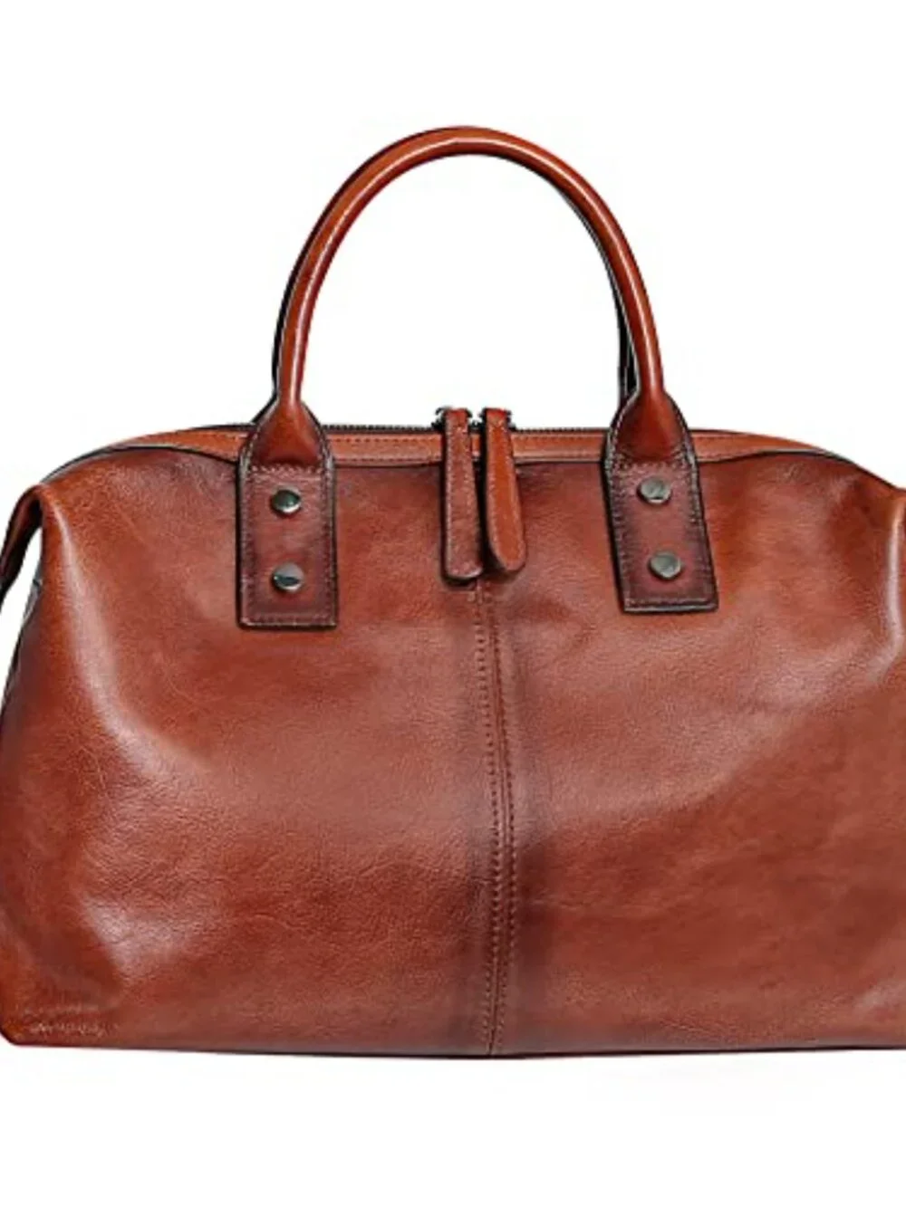 Vintage Leather Satchel Bag Large Capacity Doctor Tote Shoulder Crossbody Purse